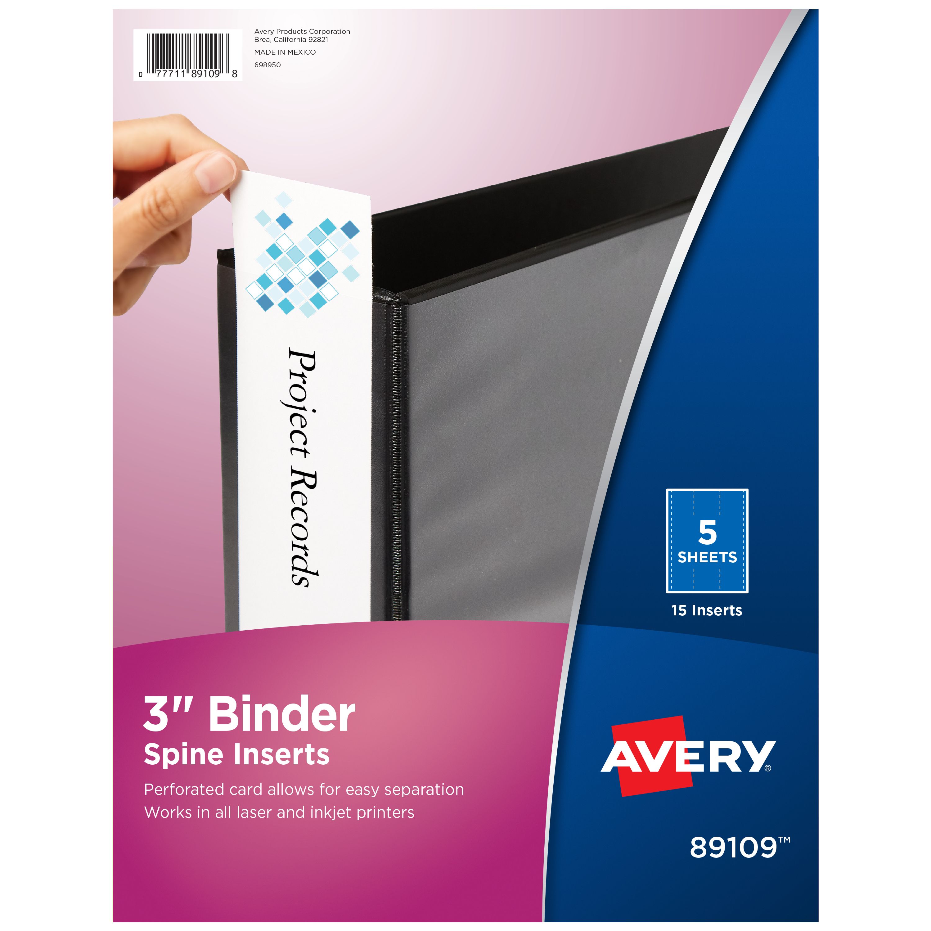 Binder Spine Inserts 89109 | Avery